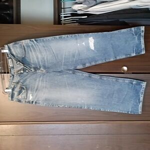 AG-ED Womens Jean's Blue, High-rise, Distressed Upcycled, Street wear. Baggy